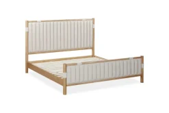 Furano Channel Upholstered Panel Bed In Ginger, Full