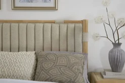 Furano Channel Upholstered Panel Bed In Ginger, Full