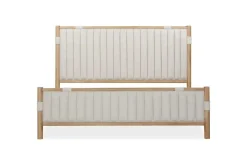 Furano Channel Upholstered Panel Bed In Ginger, Full