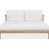 Furano Upholstered Bed, Dresser, Mirror & 1 Drawer Nightstand In Ginger, Full