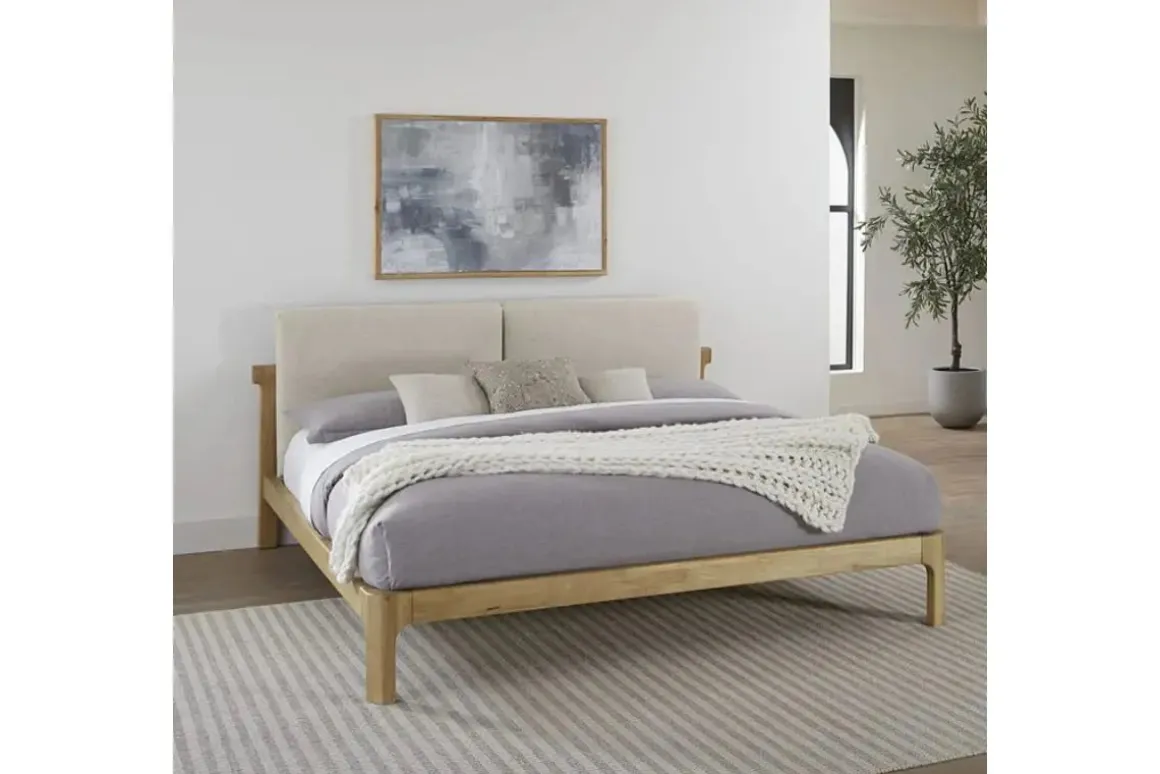 Furano Upholstered Bed In Ginger, Full