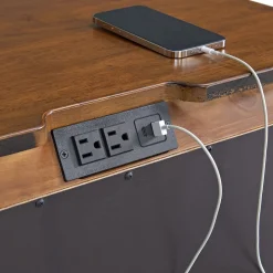 Gage 3 Drawer Nightstand In Chestnut