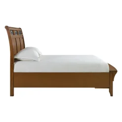 Gage Sleigh Bed W/ Storage In Chestnut, Queen