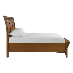 Gage Sleigh Bed W/ Storage In Chestnut, Queen