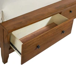 Gage Sleigh Bed W/ Storage In Chestnut, Queen