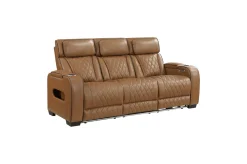 Gallington 2 Power Sofa & Console Loveseat In Brown