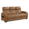Gallington 2 Power Sofa W/ Drop Down Console In Brown