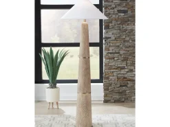 Gasparleigh Floor Lamp In Natural Brown