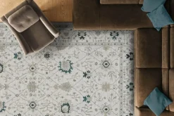 Gatsby Regent Rug In Ivory & Green, 5’ X 7’