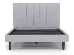 Gavin Upholstered Adjustable Foundation Bed In Charcoal, Full