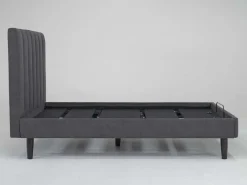 Gavin Upholstered Adjustable Foundation Bed In Charcoal, Full