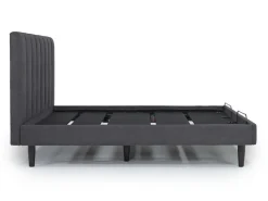 Gavin Upholstered Adjustable Foundation Bed In Charcoal, Full