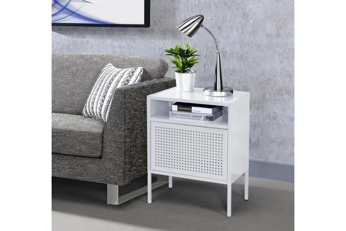 Gemma Usb Nightstand In Gray