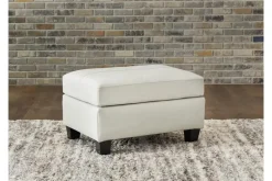 Genoa Ottoman In Coconut Leather