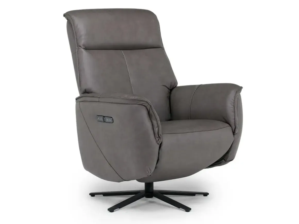 Gentry Power Swivel Recliner In Gellar Birch