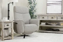Gentry Power Swivel Recliner In Gellar Birch
