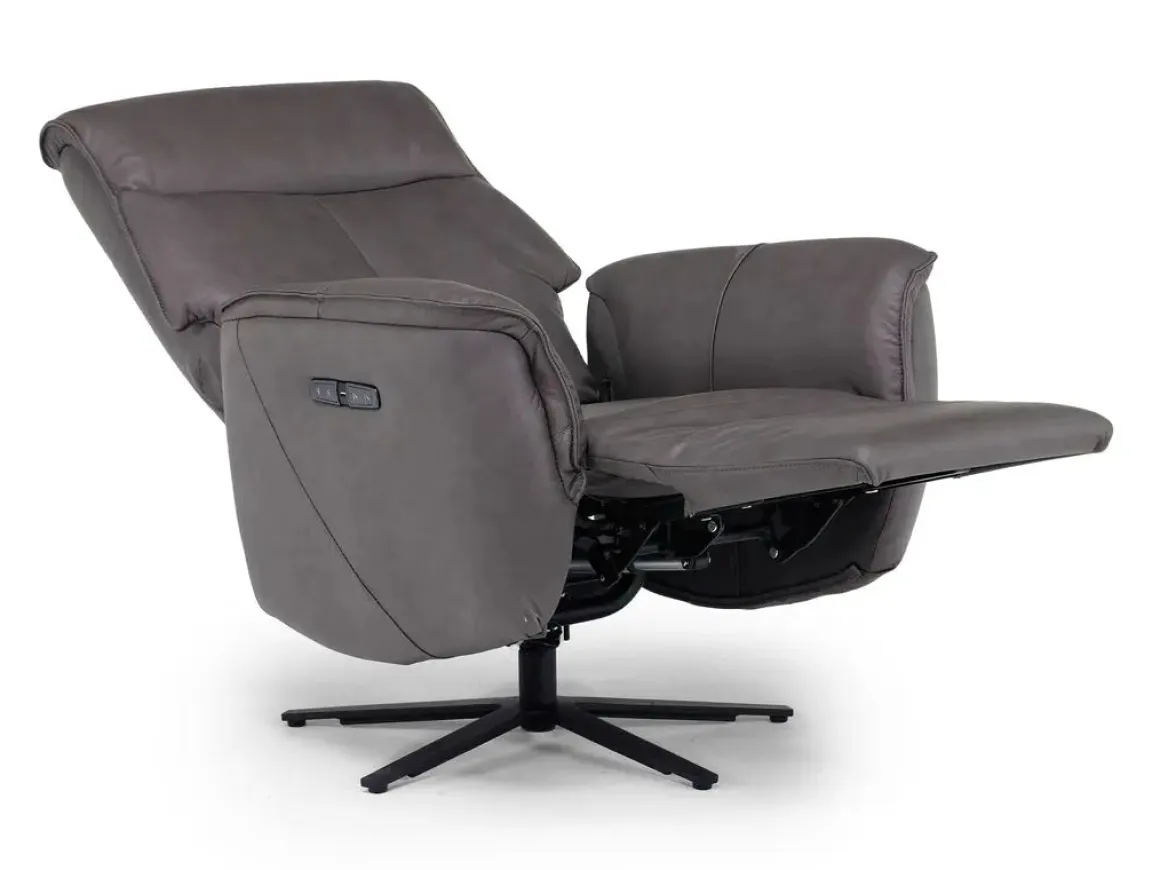 Gentry Power Swivel Recliner In Gellar Birch