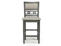 Gia Counter Height Extendable Round Dining Table & 2 Stools In Gray