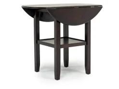 Gia Counter Height Extendable Round Dining Table & 2 Stools In Gray