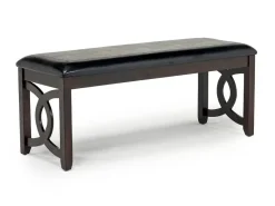Gia Dining Bench In Dark Brown