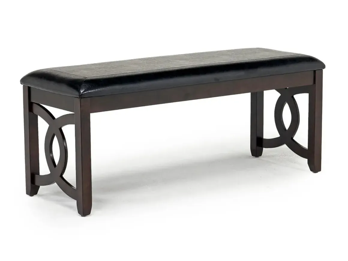 Gia Dining Bench In Dark Brown