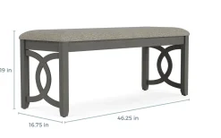 Gia Dining Bench In Dark Brown