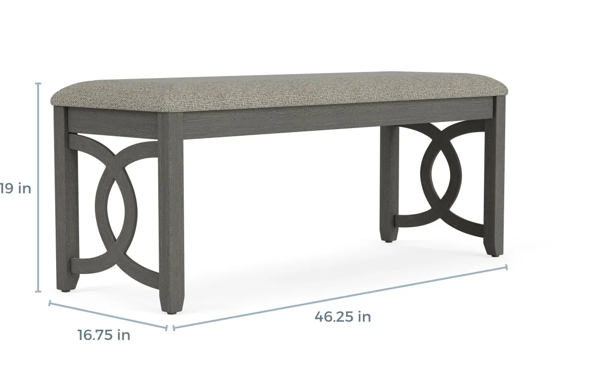 Gia Dining Bench In Dark Brown