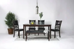 Gia Dining Bench In Dark Brown