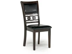 Gia Dining Table & 4 Chairs In Dark Brown