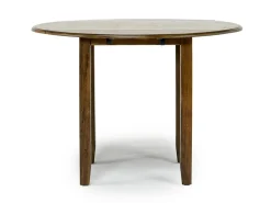Gia Extendable Round Dining Table & 2 Chairs In Dark Brown