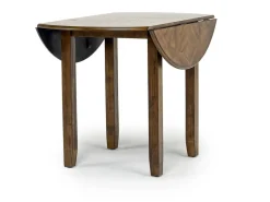 Gia Extendable Round Dining Table & 2 Chairs In Dark Brown