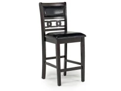 Gia Round Counter Height Dining Table & 4 Stools In Gray