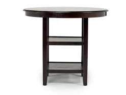 Gia Round Counter Height Dining Table & 4 Stools In Gray