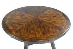 Gia Round Dining Table & 4 Chairs In Dark Brown