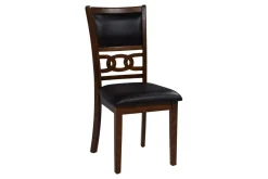 Gia Round Dining Table & 4 Chairs In Dark Brown