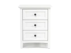 Grace Panel Bed, Dresser, Mirror & Nightstand In Snowfall, Full