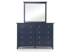 Grace Panel Bed, Dresser, Mirror & Nightstand In Snowfall, Full