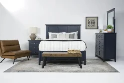 Grace Panel Bed, Dresser, Mirror & Nightstand In Snowfall, Full