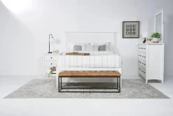 Grace Storage Bed, Dresser, Mirror & Nightstand In Snowfall, Full