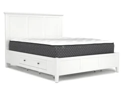 Grace Storage Bed, Dresser, Mirror & Nightstand In Snowfall, Full