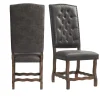 Gramercy Tufted Tall Back Side Chair In Walnut, Set Of 2
