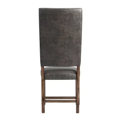 Gramercy Tufted Tall Back Side Chair In Walnut, Set Of 2