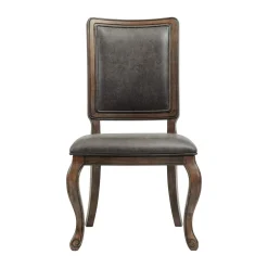 Gramercy Tufted Tall Back Side Chair In Walnut, Set Of 2