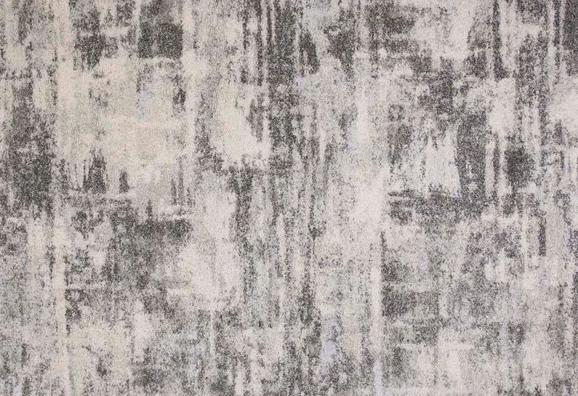 Granada Alto Round Rug In Gray & Ivory, 6.5x10