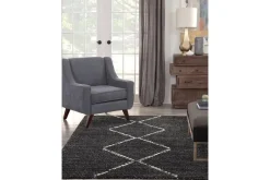 Granada Luna Rug In Diamond Black, 5’ X 8’