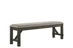 Gulliver Dining Table, 4 Chairs & Bench In Rustic Brown