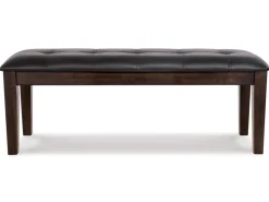 Haddigan Dining Bench In Dark Brown
