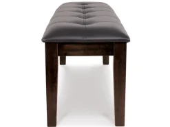 Haddigan Dining Bench In Dark Brown