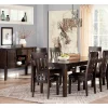 Haddigan Extendable Dining Table & 6 Chairs In Dark Brown