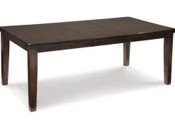 Haddigan Extendable Dining Table & 6 Chairs In Dark Brown